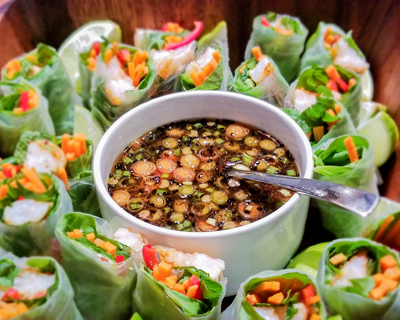 Grilled Shrimp Spring Rolls