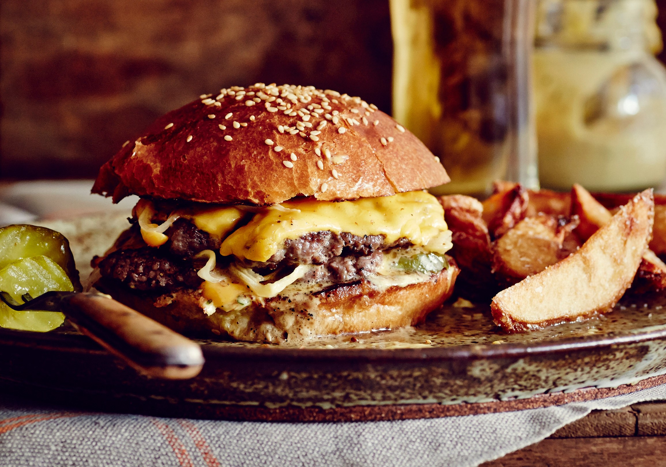 Chef Sean Brock's Husk Cheeseburger