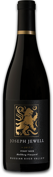 2017 Hallberg Vineyard Pinot Noir bottle of wine